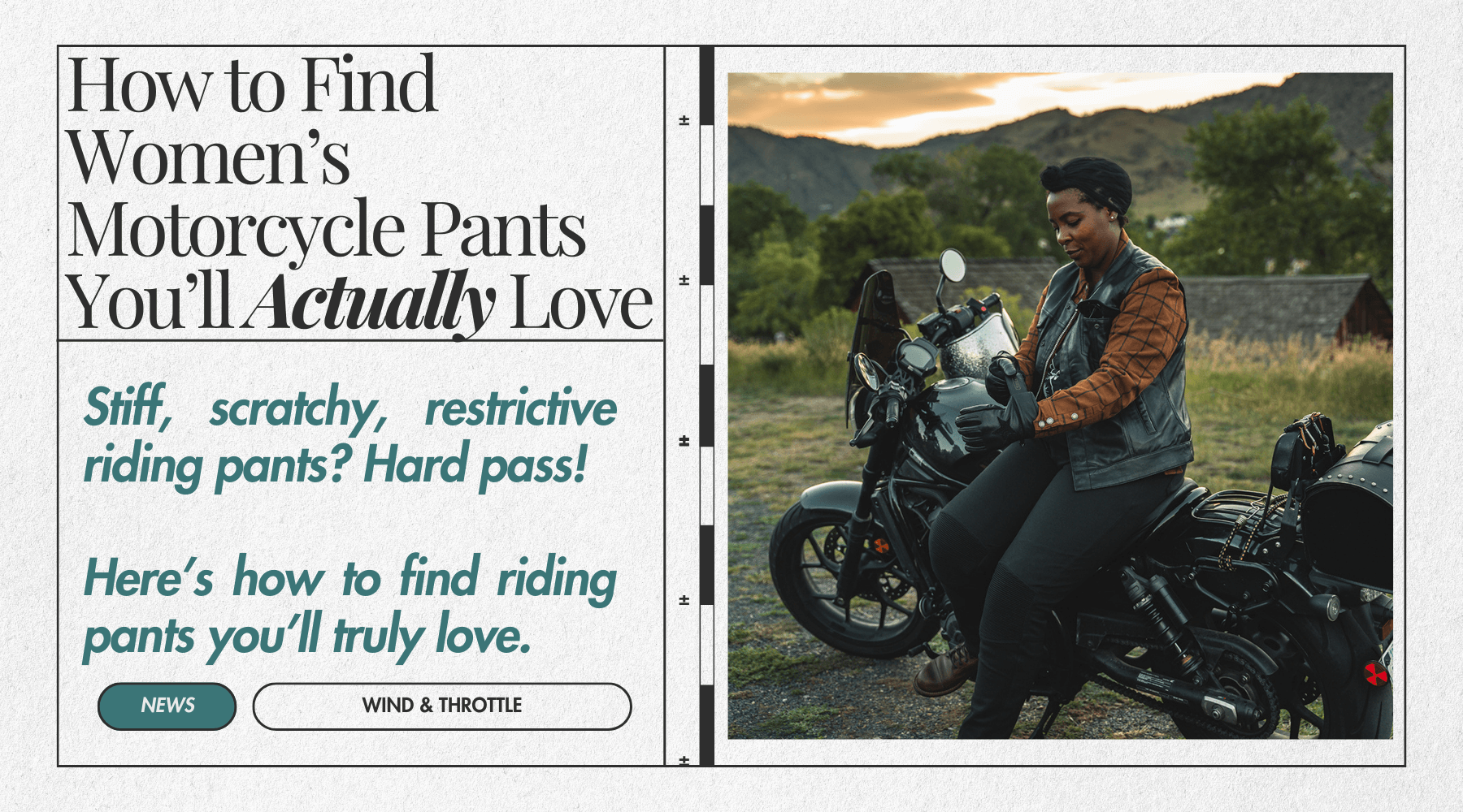How to Find Women's Motorcycle Pants You'll Actually Love