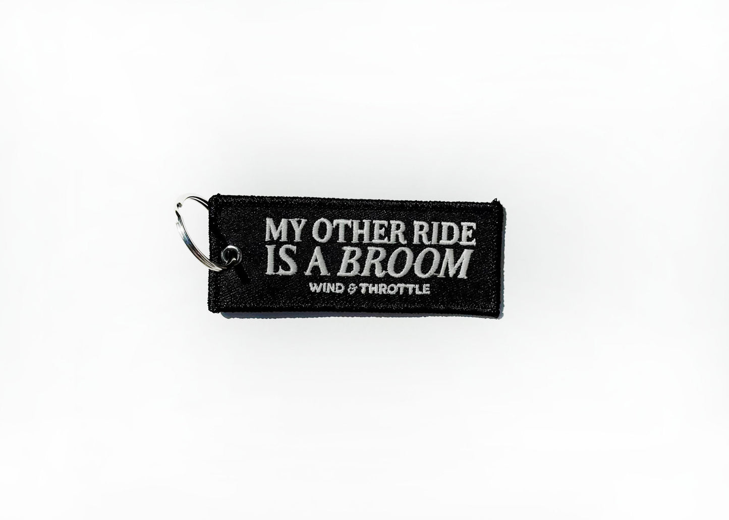Ride A Broom Moto Keychain