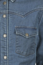 Load image into Gallery viewer, Savannah Moto Shirt Denim