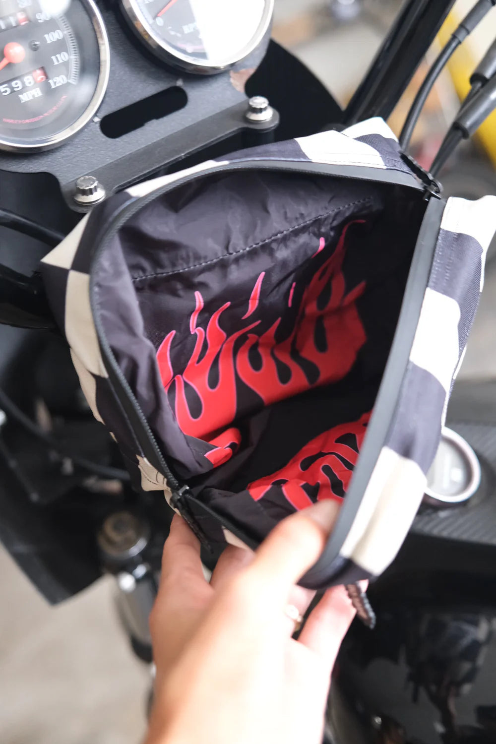 Moto Bar Bag Checkered