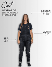 Load image into Gallery viewer, Daisy Overalls Black
