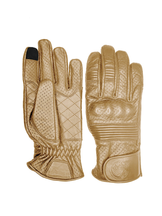 Queen Bee Gloves Latte Perforated