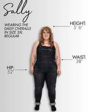 Load image into Gallery viewer, Daisy Overalls Black
