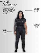 Load image into Gallery viewer, Daisy Overalls Black
