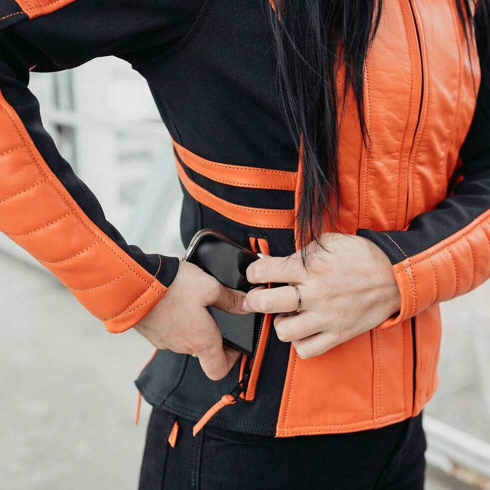 Amelia Jacket Orange – Wind & Throttle