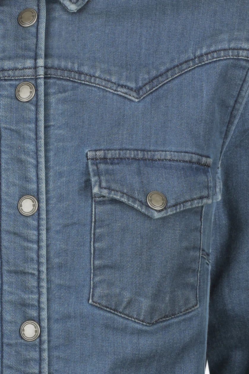 Savannah Moto Shirt Denim
