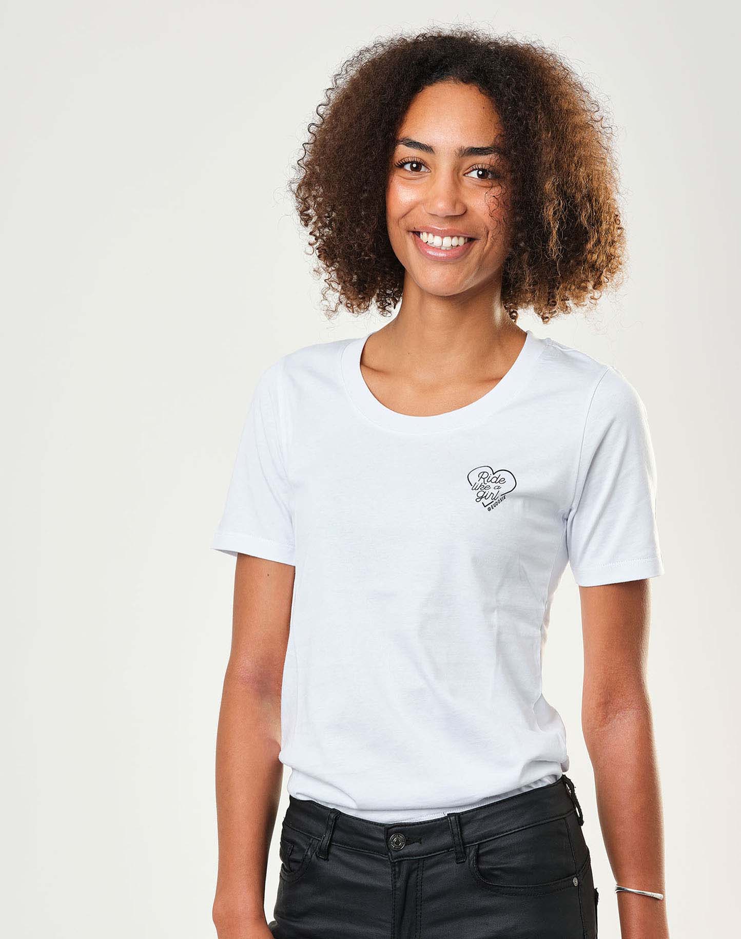 Ride Like A Girl Tee White