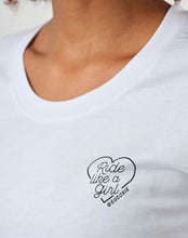 Load image into Gallery viewer, Ride Like A Girl Tee White
